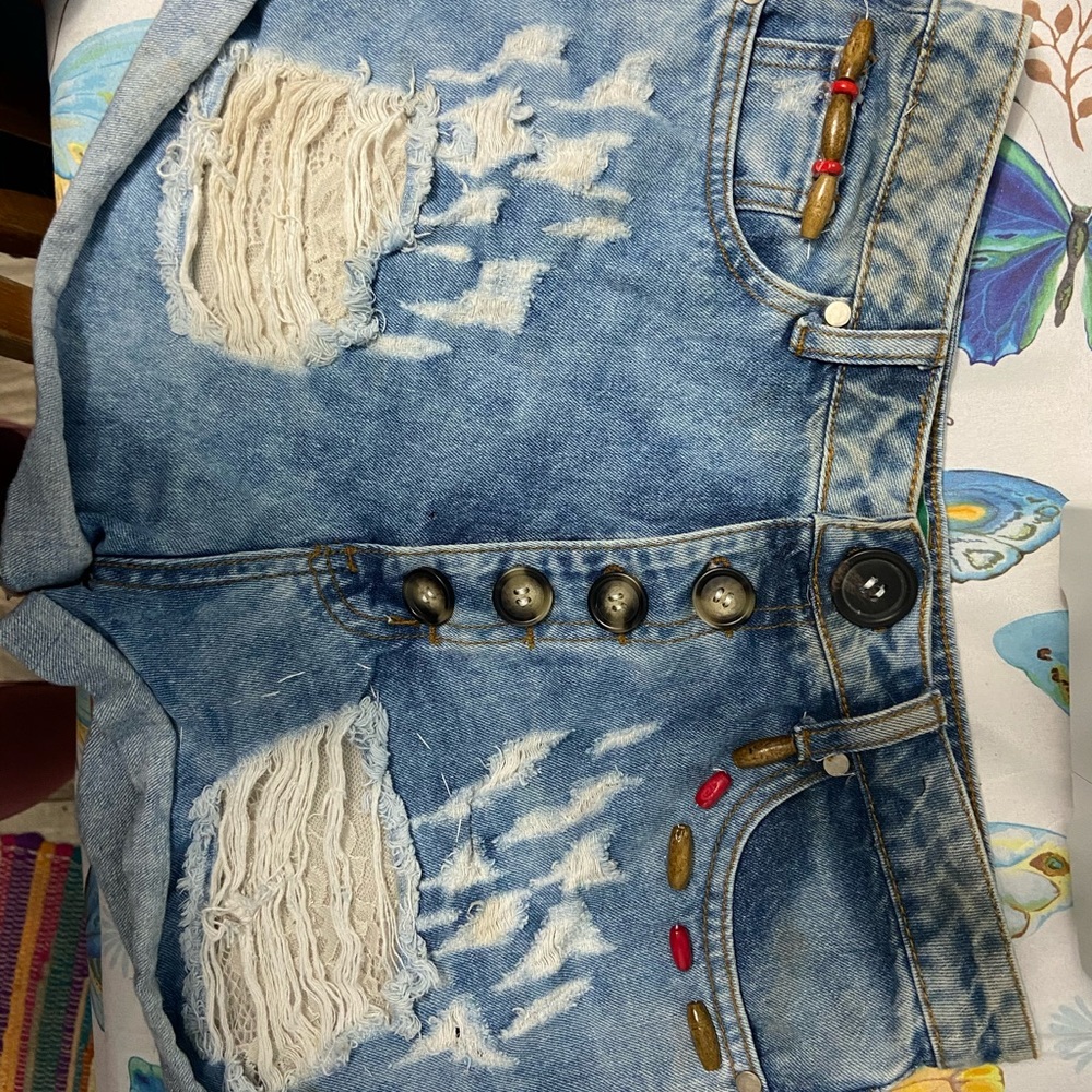 Lace patch shorts size medium